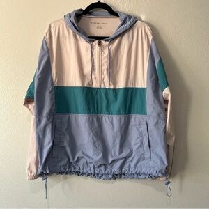 AMERICAN EAGLE- Multi-colored Color block Lightweight Windbreaker Jacket Size L